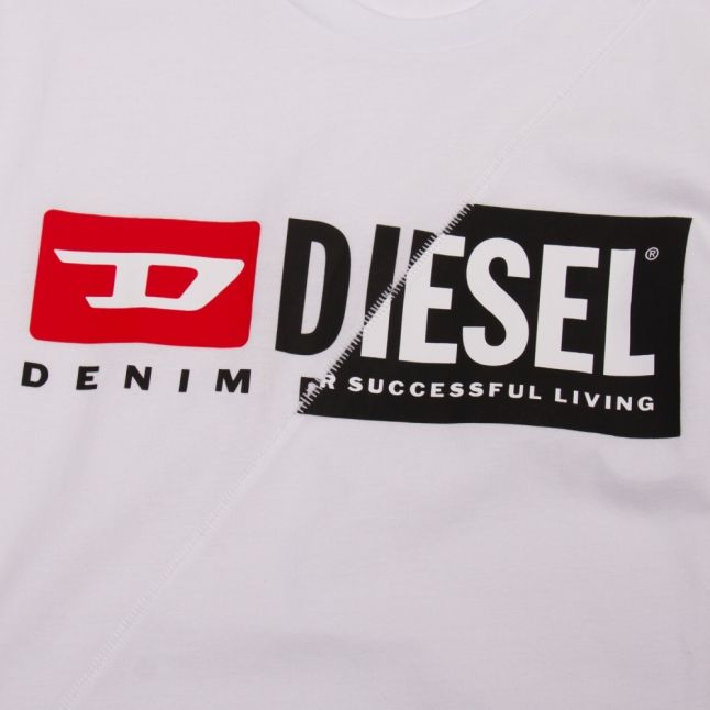 Diesel Mens White T-Diego-Cuty S/s T Shirt