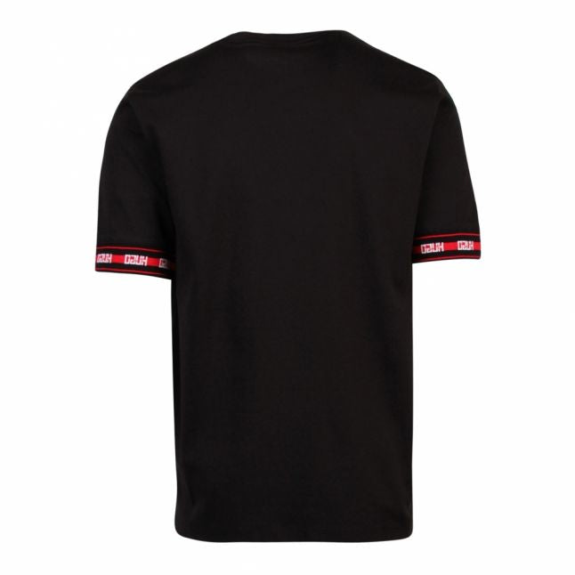 Mens Black Derra Tape Trim S/s T Shirt