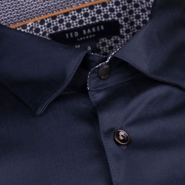 Mens Navy Marsay Slim Fit L/s Shirt