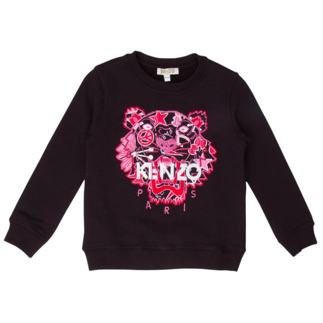 Girls Black Tiger 5 Sweat Top