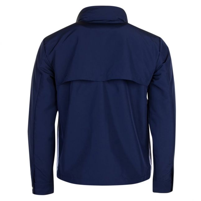 Mens Navy & White Funnel Neck Jacket