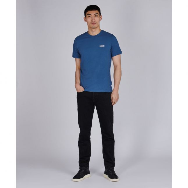 Mens Mid Blue Small Logo S/s T Shirt