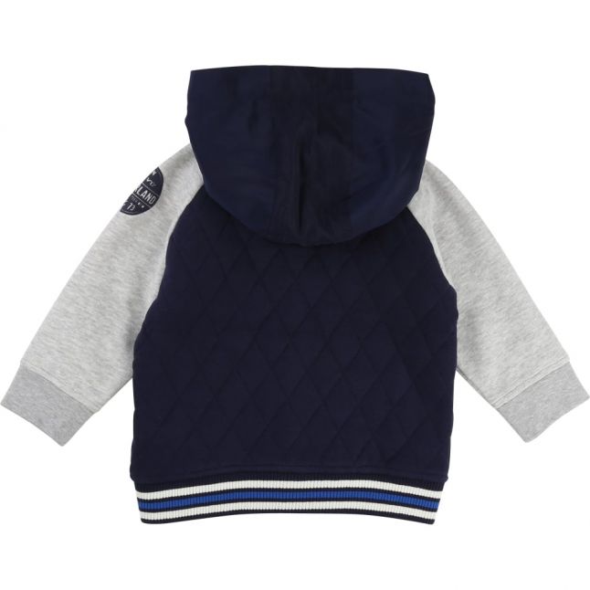 Boys Navy Hooded Sweat Top