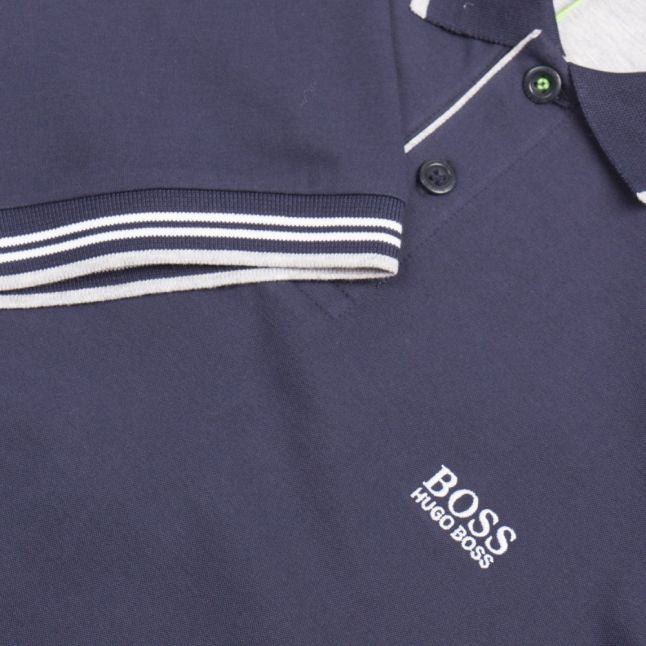 Athleisure Mens Navy Paul Tipped Slim S/s Polo