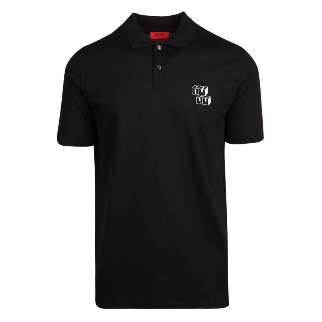 Mens Black Delion Logo Cube S/s Polo Shirt