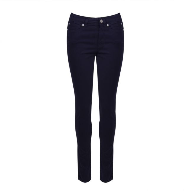 Womens Navy Cotton Skinny Fit Jeans