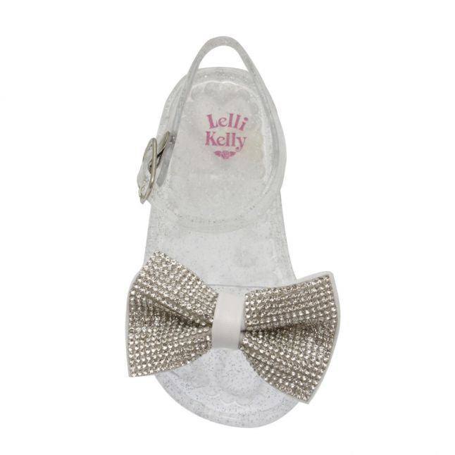 Baby Clear Glitter Dalia Bow Sandals (22-27)