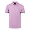 Mens Pink Paule Tipped Slim S/s Polo 138126 by BOSS from Hurleys