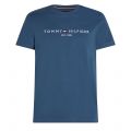 Mens Aegean SeaTommy Logo S/s T Shirt 138368 by Tommy Hilfiger from Hurleys