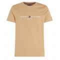 Men Classic Khaki Tommy Logo S/s T Shirt 138364 by Tommy Hilfiger from Hurleys