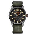 Mens Black Dial Paris Grosgrain Strap Watch 46968 by BOSS Watches from Hurleys