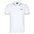 Mens White Tipped S/s Polo Shirt 138045 by Barbour International from Hurleys