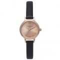 Womens Black & Rose Gold Mini Dial Watch 35407 by Olivia Burton from Hurleys
