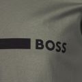BOSS T Shirt Mens Dark Beige Beach UV Slim S/s T Shirt