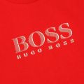 Boys Red Branded S/s Tee Shirt 37345 by BOSS from Hurleys
