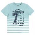 Boys Blue Striped S/s Tee Shirt 39588 by Timberland from Hurleys