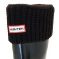 Womens Black Tall Half Cardy Stitch Wellington Socks 68841 by Hunter from Hurleys