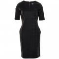 Womens Black Jacquard Shimmer Dress 71012 by Armani Jeans from Hurleys