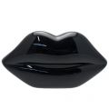 Womens Black Perspex Lips Clutch Bag 49419 by Lulu Guinness from Hurleys