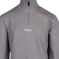 BOSS Sweatshirt Mens Light Grey Sweat 1 Half Zip | Hurleys