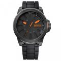 Mens Black Dial New York Silicone Strap Watch 23006 by BOSS Watches from Hurleys