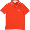 Boys Red Tipped Branded S/s Polo Shirt 16715 by BOSS from Hurleys