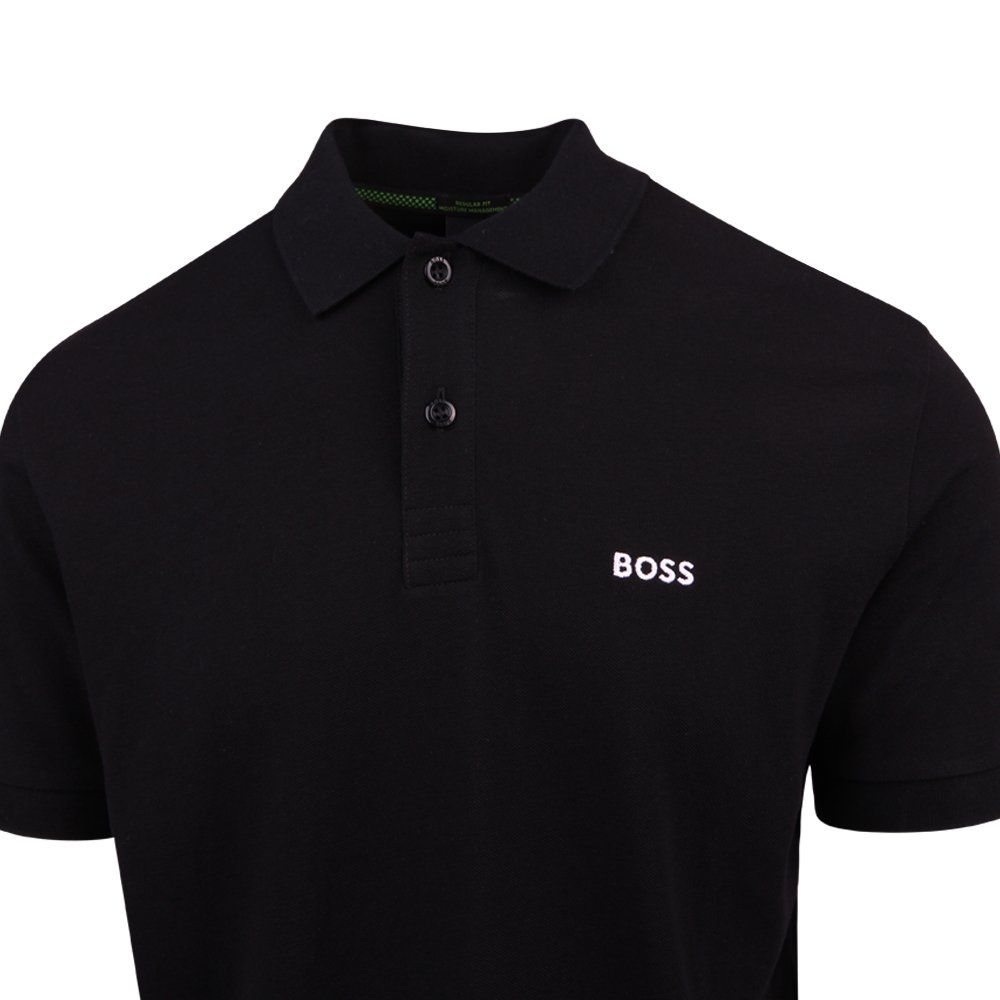 Boss Polo Shirt Mens Black Piro Ss Hurleys 