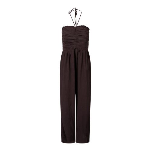 Womens Chocolate Torte Bonny Pleated Strappy Jumpsuit 138261 by French Connection from Hurleys