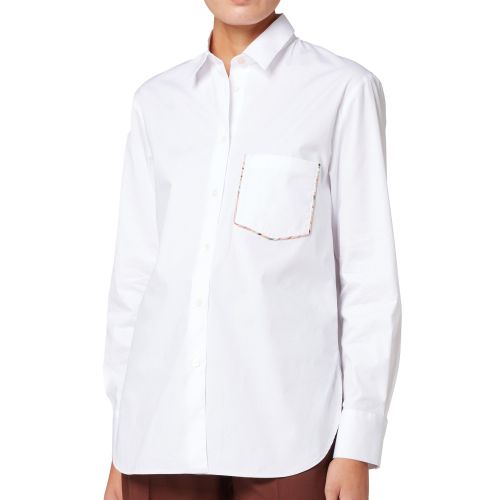 Womens White Swirl Trim Pocket Shirt 138273 by PS Paul Smith from Hurleys