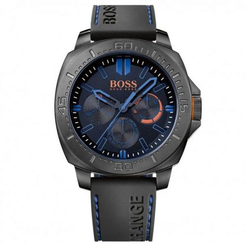 Watches Mens Blue Dial Sao Paulo Silicone Strap Watch 23012 by BOSS from Hurleys
