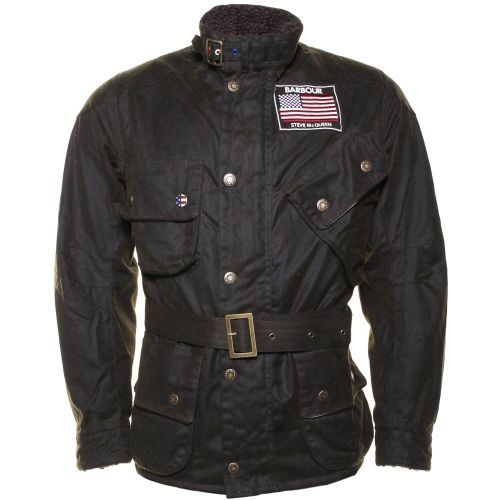Steve McQueen™ Collection Mens Olive Escape Waxed Jacket 70975 by Barbour from Hurleys