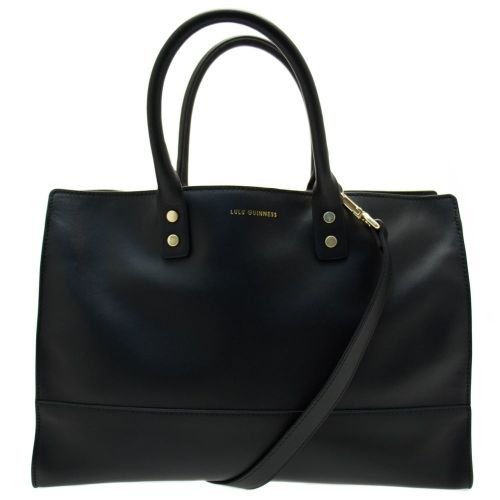 Womens Black Daphne Leather Medium Bag 49391 by Lulu Guinness from Hurleys