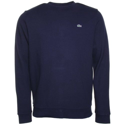 Mens Navy Pique Crew Sweat Top 29408 by Lacoste from Hurleys