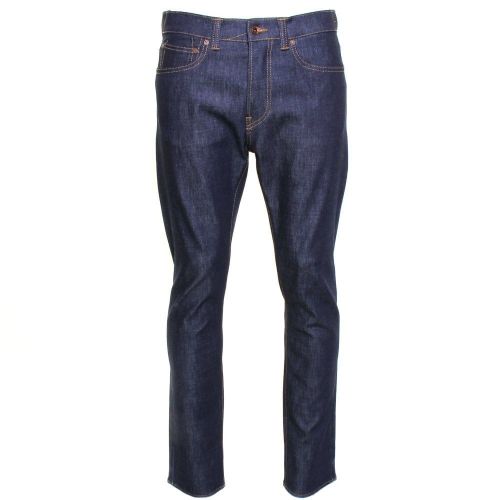 Mens 12.5oz Blue Unwashed Rinse ED-80 Slim Tapered Fit Jeans 68854 by Edwin from Hurleys