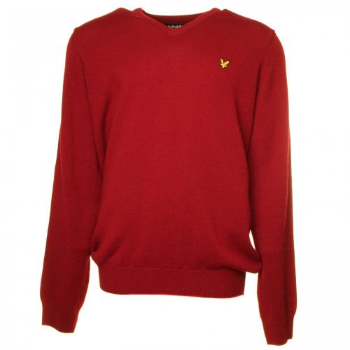 Lambswool V Knit in Berry 49693 by Lyle & Scott from Hurleys