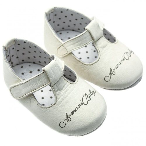 Baby White Ballet Flat Shoes (15-19) 73192 by Armani Junior from Hurleys