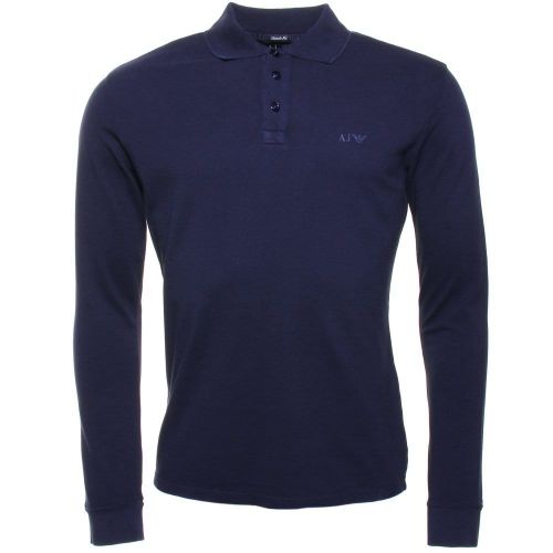 Mens Blue Muscle Fit L/s Polo Shirt 27243 by Armani Jeans from Hurleys