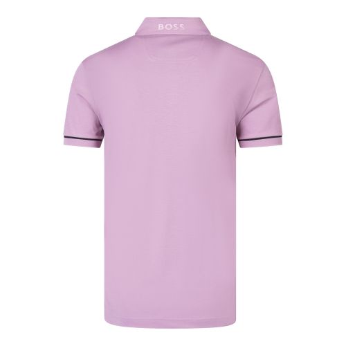 Mens Pink Paule Tipped Slim S/s Polo 138127 by BOSS from Hurleys
