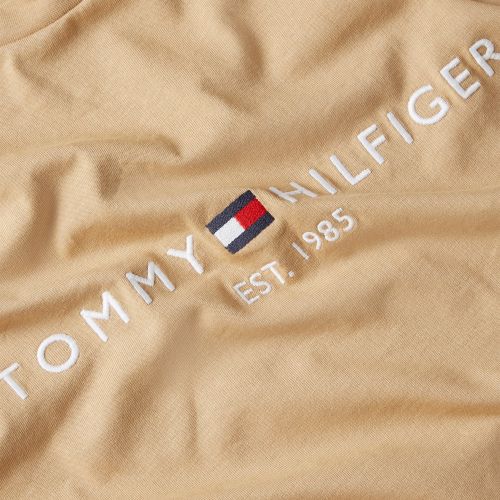 Men Classic Khaki Tommy Logo S/s T Shirt 138366 by Tommy Hilfiger from Hurleys