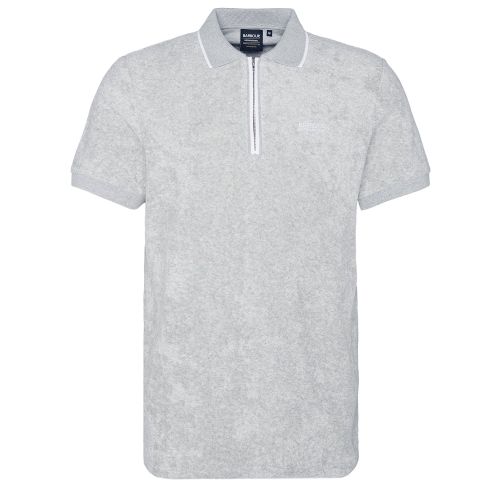 Mens Grey Marl Wilton Terry S/s Polo Shirt 138053 by Barbour International from Hurleys