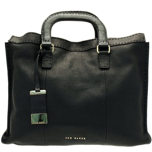 Womens Black Gaitier Exotic Stab Stitch Large Tote Bag 12085 by Ted Baker from Hurleys