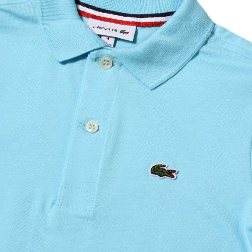 Boys Azurine Blue Jersey S/s Polo Shirt 29452 by Lacoste from Hurleys
