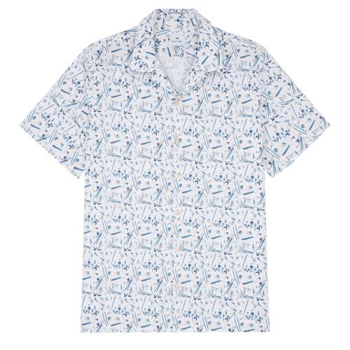 Mens White Floral Regular Fit S/s Shirt 137905 by PS Paul Smith from Hurleys