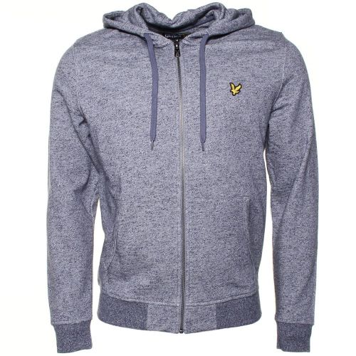 Mens New Navy Marl Zip Hooded Sweat Top 7565 by Lyle & Scott from Hurleys