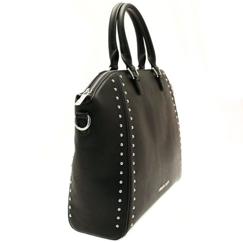 Womens Black Large Studded Tote Bag 27210 by Armani Jeans from Hurleys
