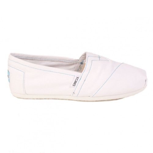 Mens White Classic Canvas Espadrille 6048 by Toms from Hurleys