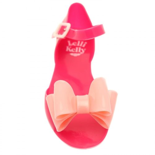 Girls Fuchsia Frappe Bow Sandals (29-32) 44536 by Lelli Kelly from Hurleys
