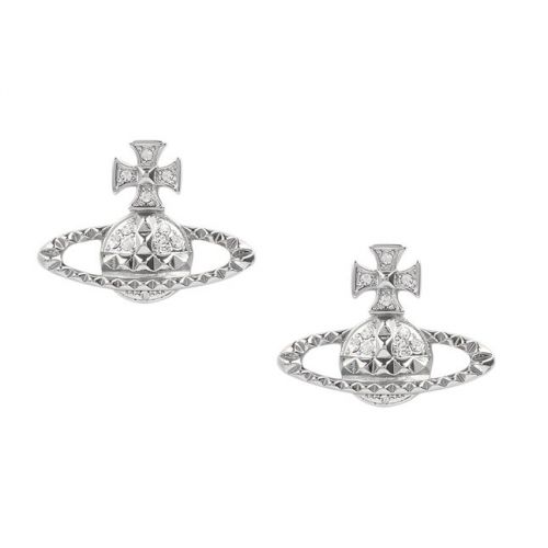 Vivienne Westwood Earrings Womens Silver Mayfair Bas Relief 