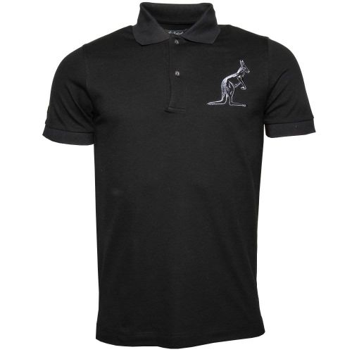 Mens Black Large Branded S/s Polo Shirt 22965 by Aquascutum from Hurleys