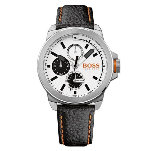 Watches Mens White Dial New York Leather Strap Watch 70835 by BOSS from Hurleys